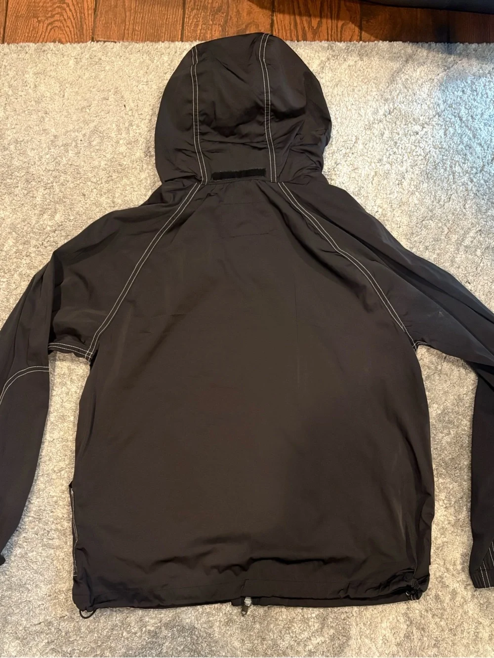 The North Face Men's Black Hooded Windbreaker Jacket